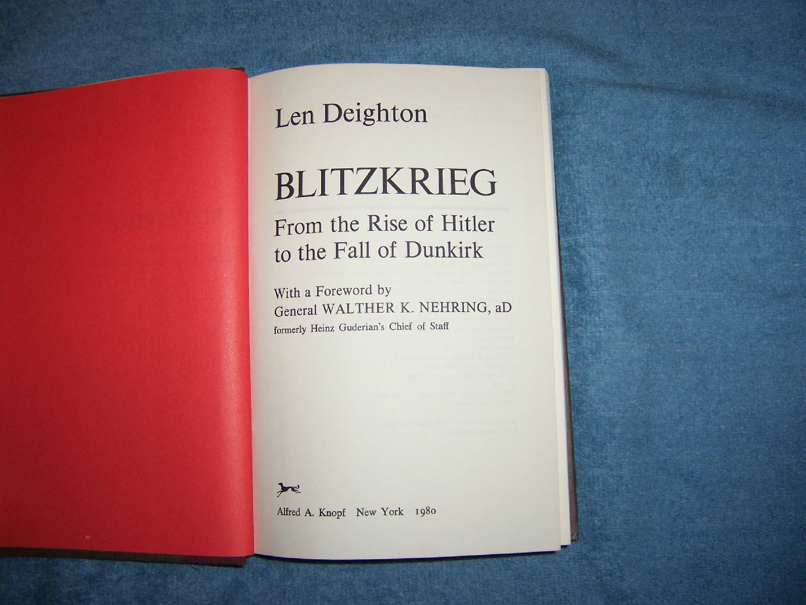 BLITZKRIEG by Len Deighton/1st Ed/1st Prt/HCDJ/Military/War/WWII 1939-45