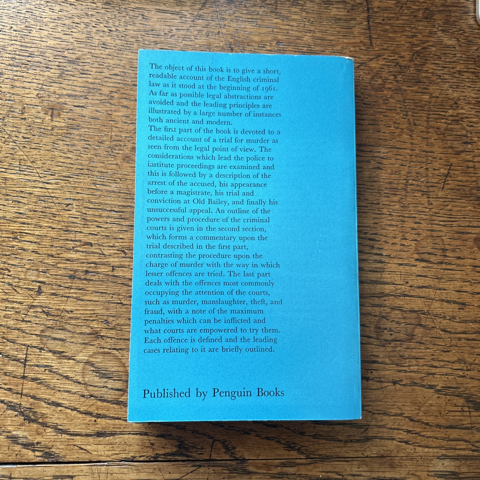 THE CRIMINAL LAW F T Giles – Pelican Book A301 1961