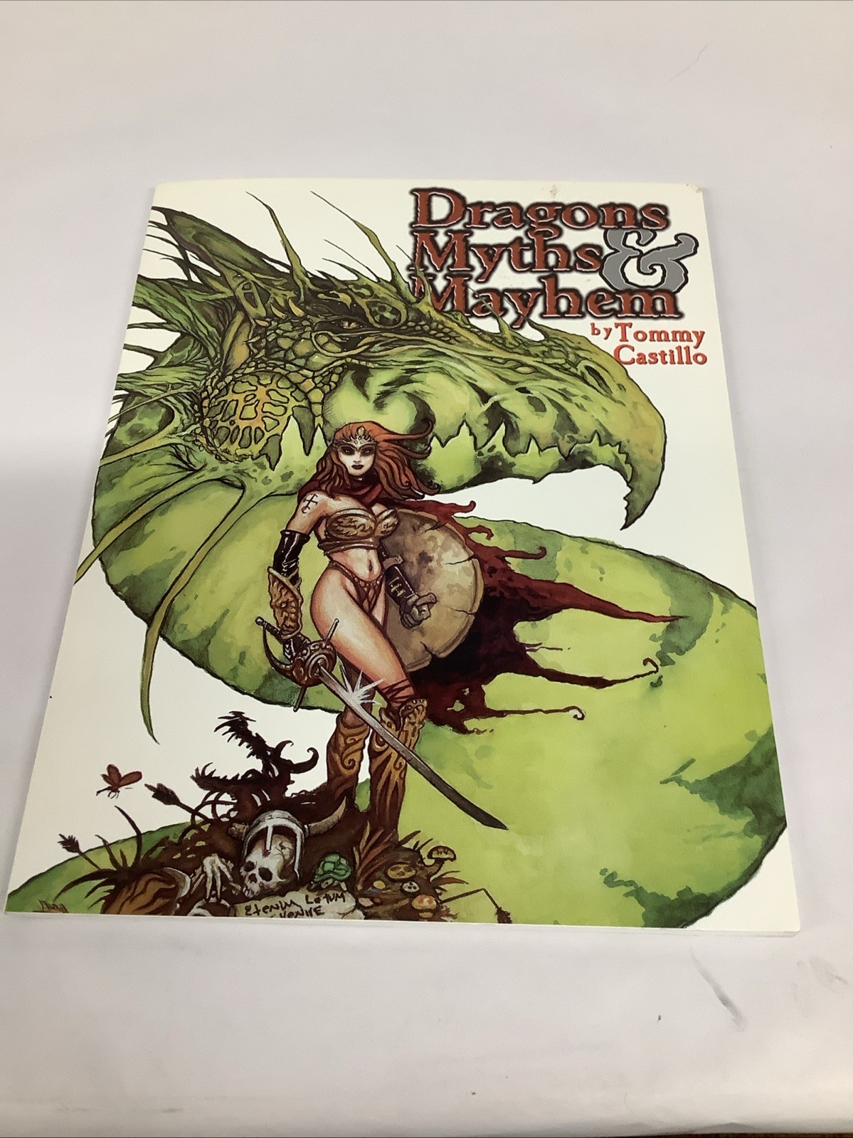 DRAGONS MYTHS & MAYHEM #! by Castillo, b&w fantasy gga horror art magazine