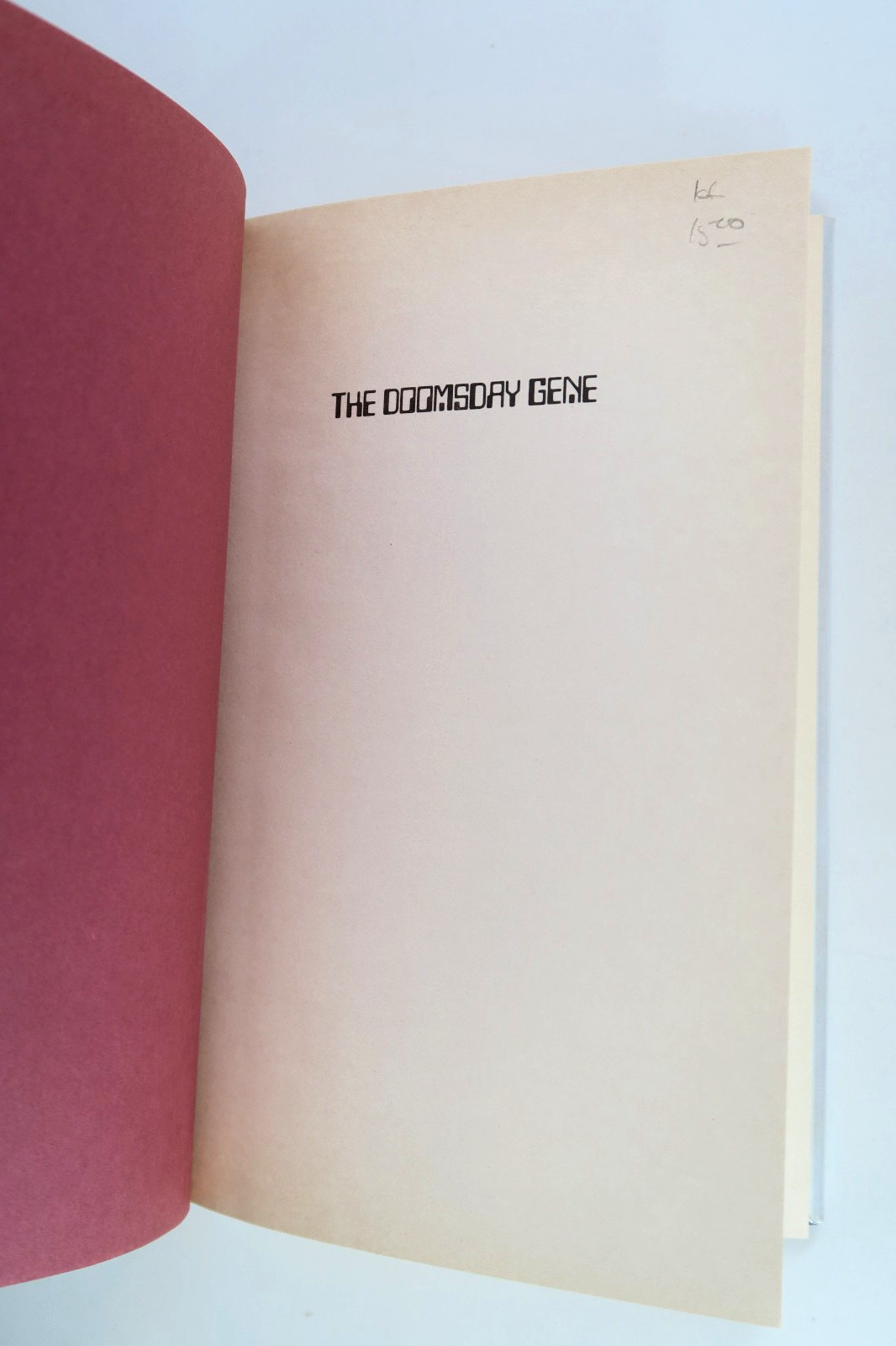 The Doomsday Gene John Boyd 1973 Weybright & Talley 1st Edition HC/DJ