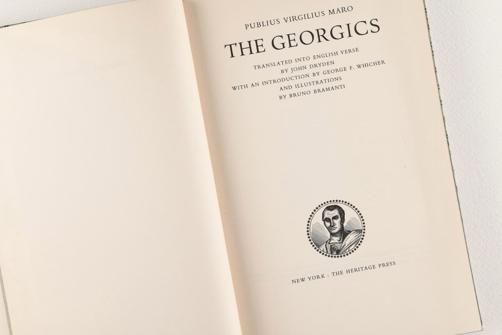 Virgil The Georgics Heritage Press 1953 Special Edition w/slip case & Sandglass