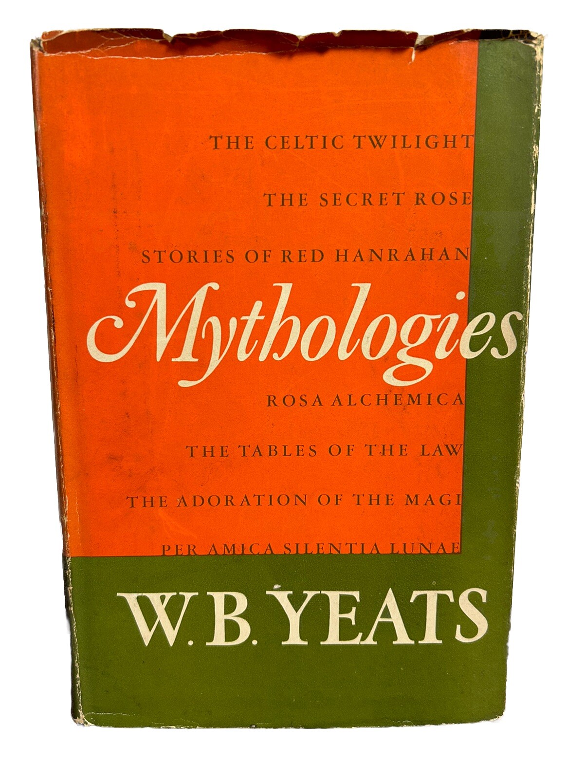 W B YEATS / Mythologies 1st Edition First Printing 1959 HCDJ