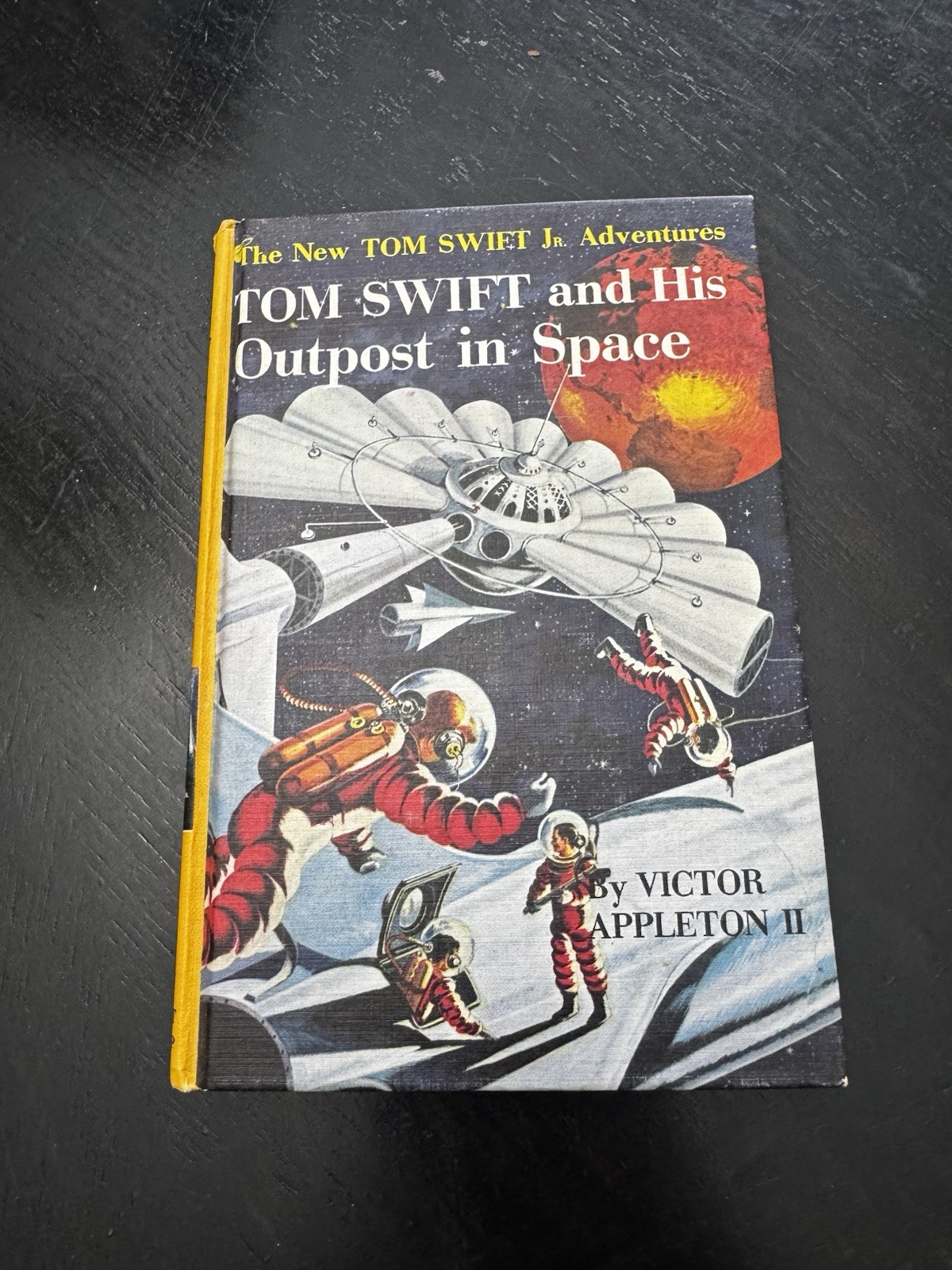 TOM SWIFT AND HIS OUTPOST IN SPACE by Victor Appleton II 1955 #6 hard cover