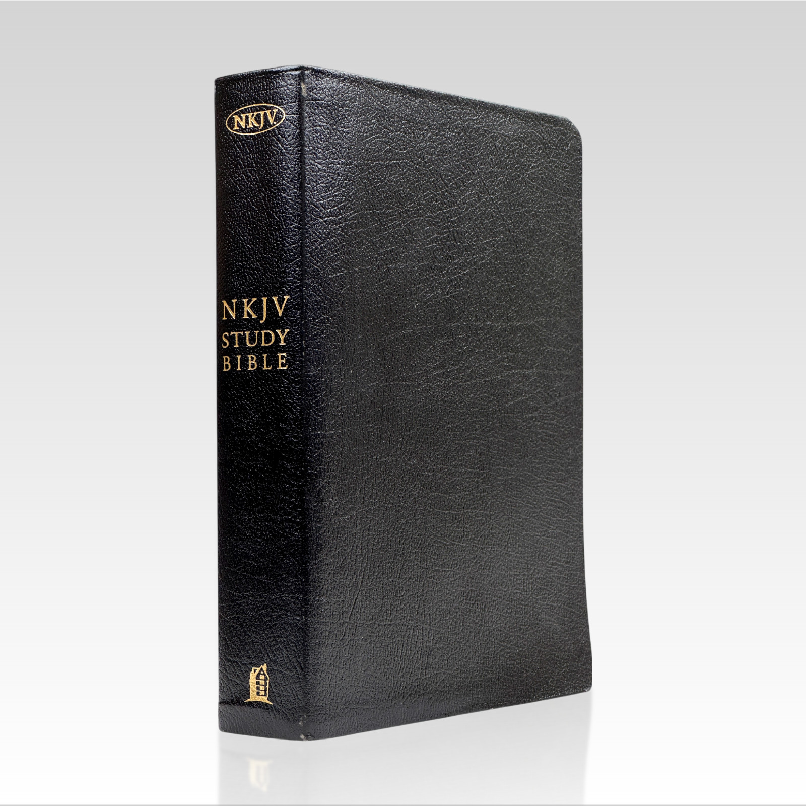 2007 NKJV Study Bible. Black Bonded LEATHER VG