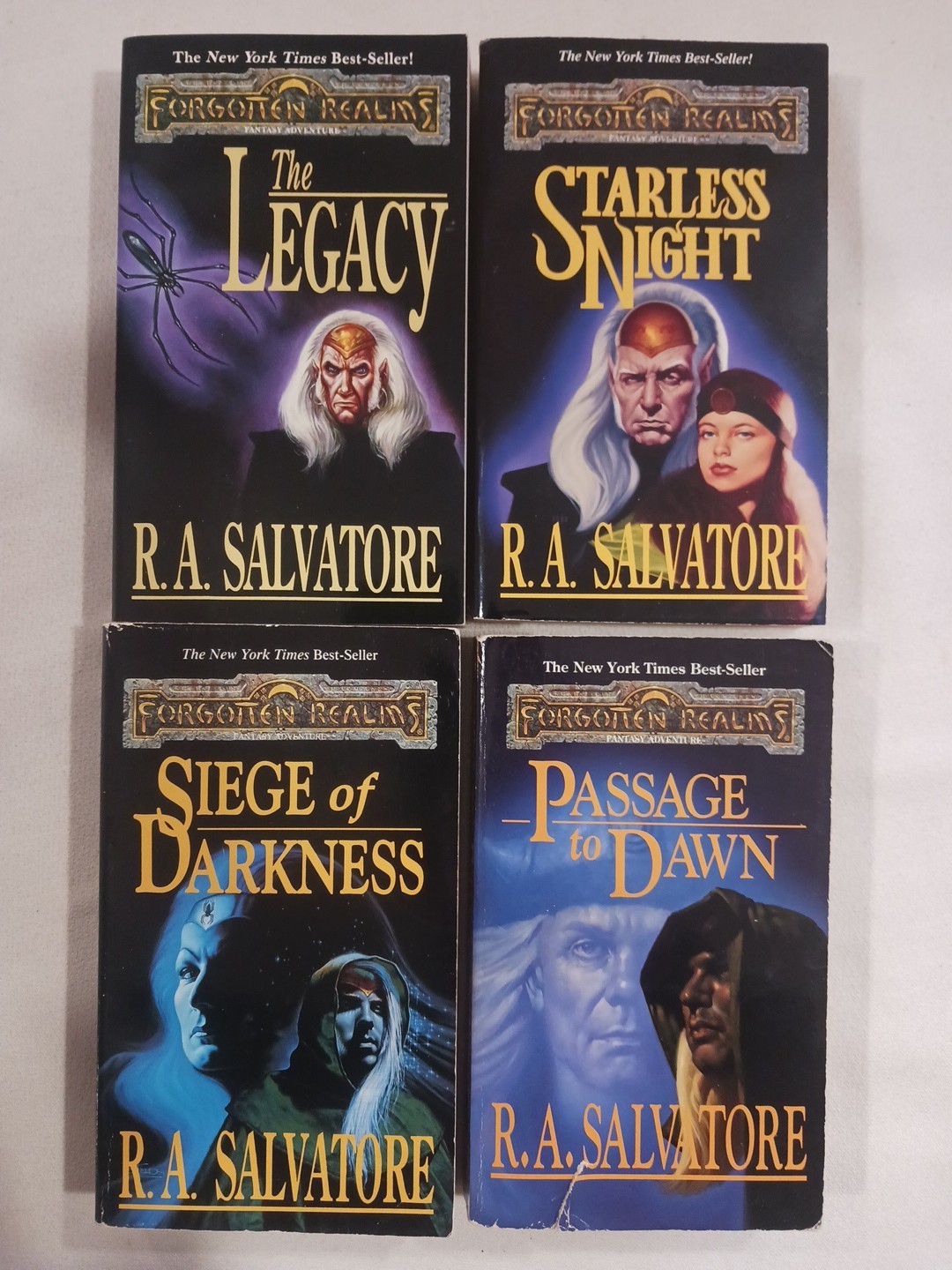 PB Lot R.A. Salvatore Legacy Starless Night Siege of Darkness Passage To Dawn RA