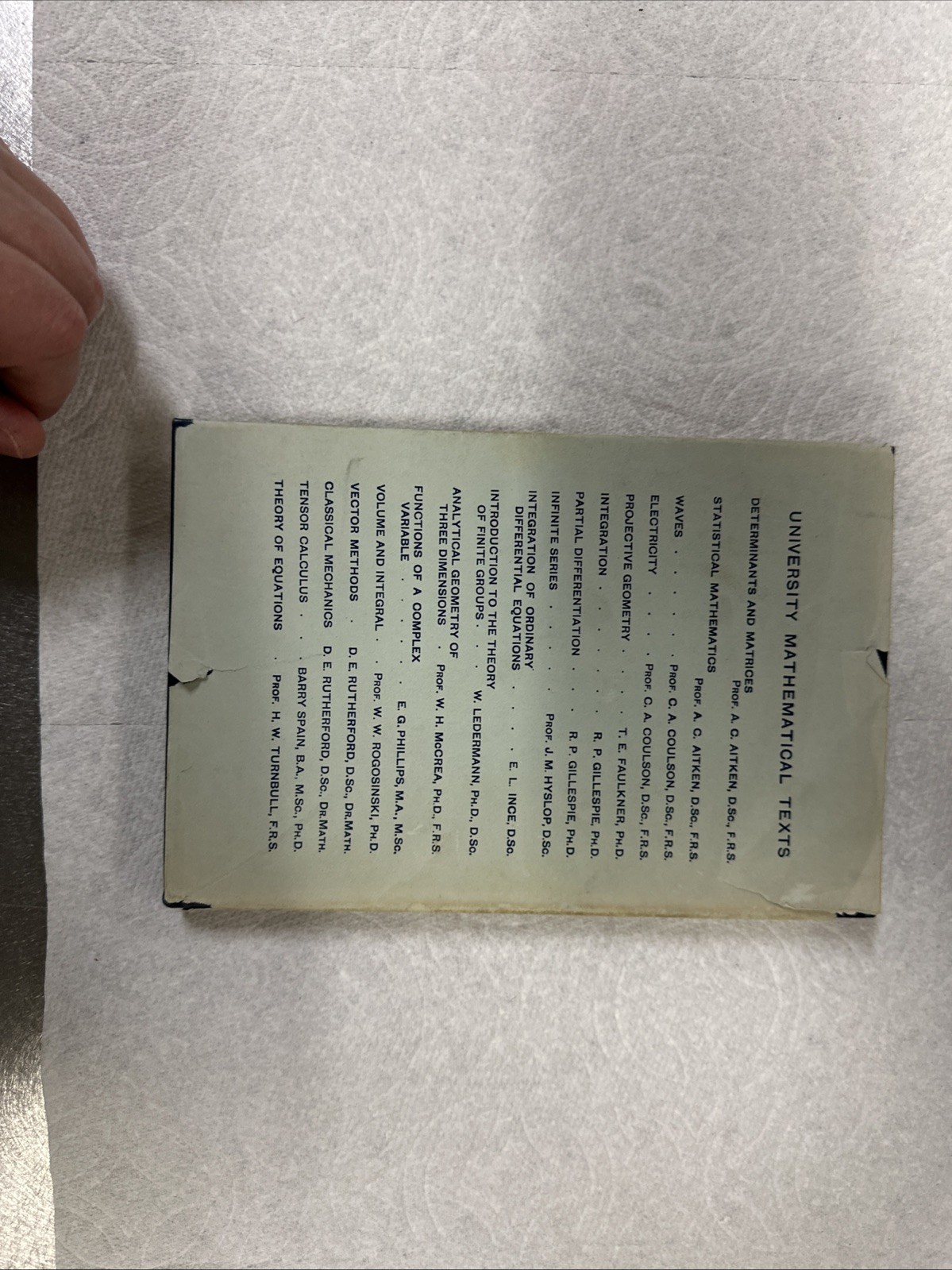 University Mathematical Texts – Partial Differentiation