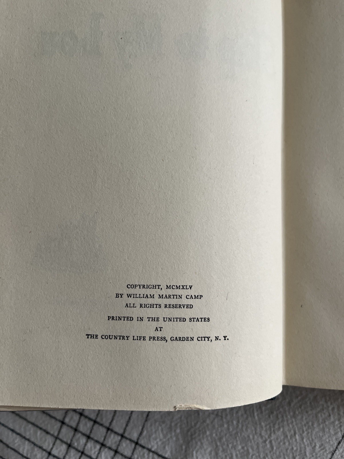 William Martin CAMP / Skip to My Lou First Edition 1945