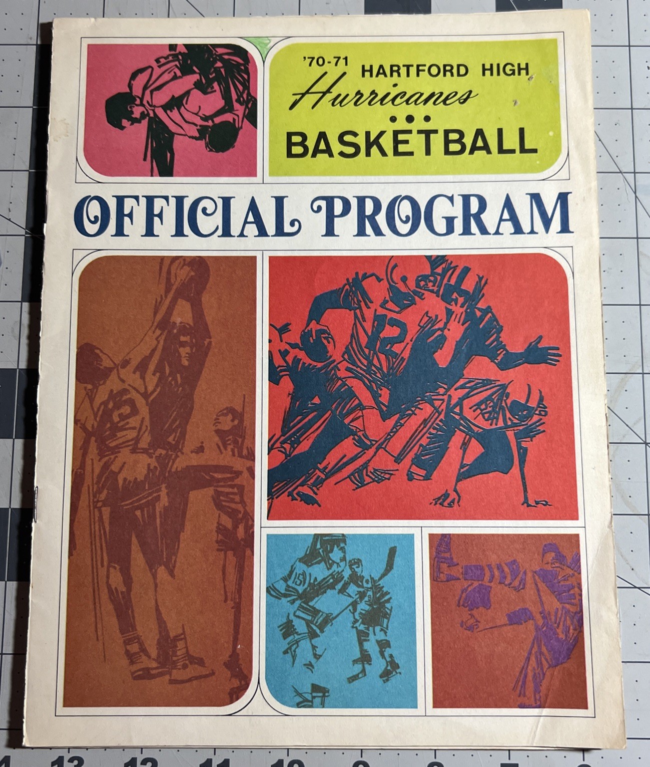 1970-71 White River Jct., VT Hartford High School Hurricanes Basketball Program