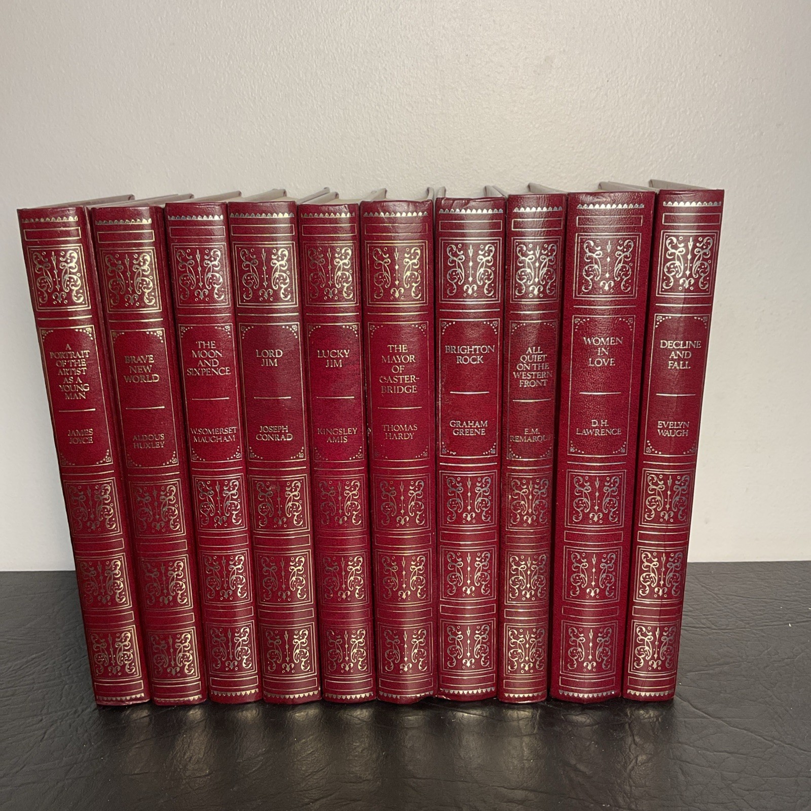 10 Guild Publishing Classics London Red Faux Leather Hardback Books 1978 England