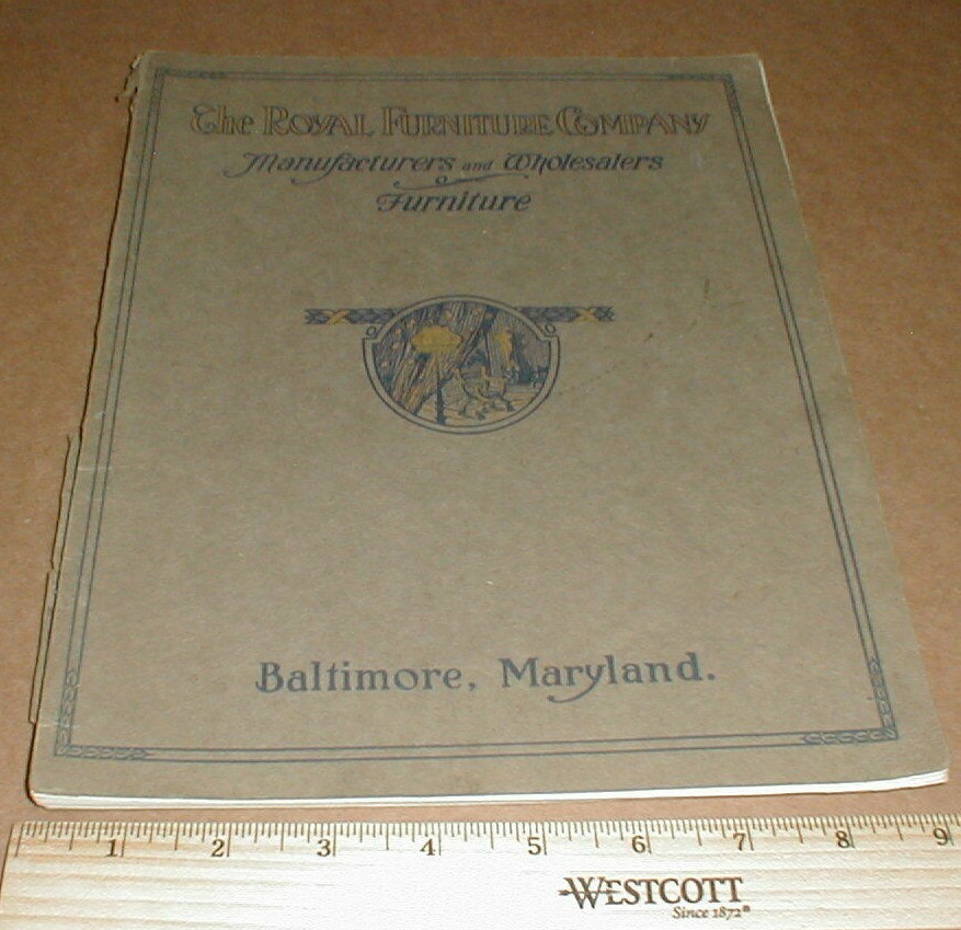 Royal Furniture Co Baltimore Maryland Original Catalog Manufacturers VTG 1920