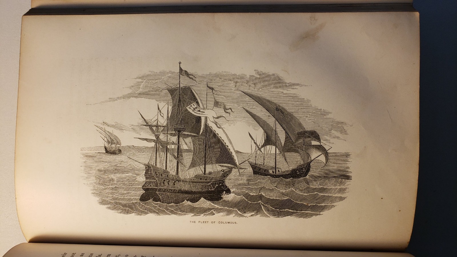 1858 ‚MAN UPON THE SEA‘ by GOODRICH MARITIME ADVENTURE EXPLORATION ENGRAVINGS