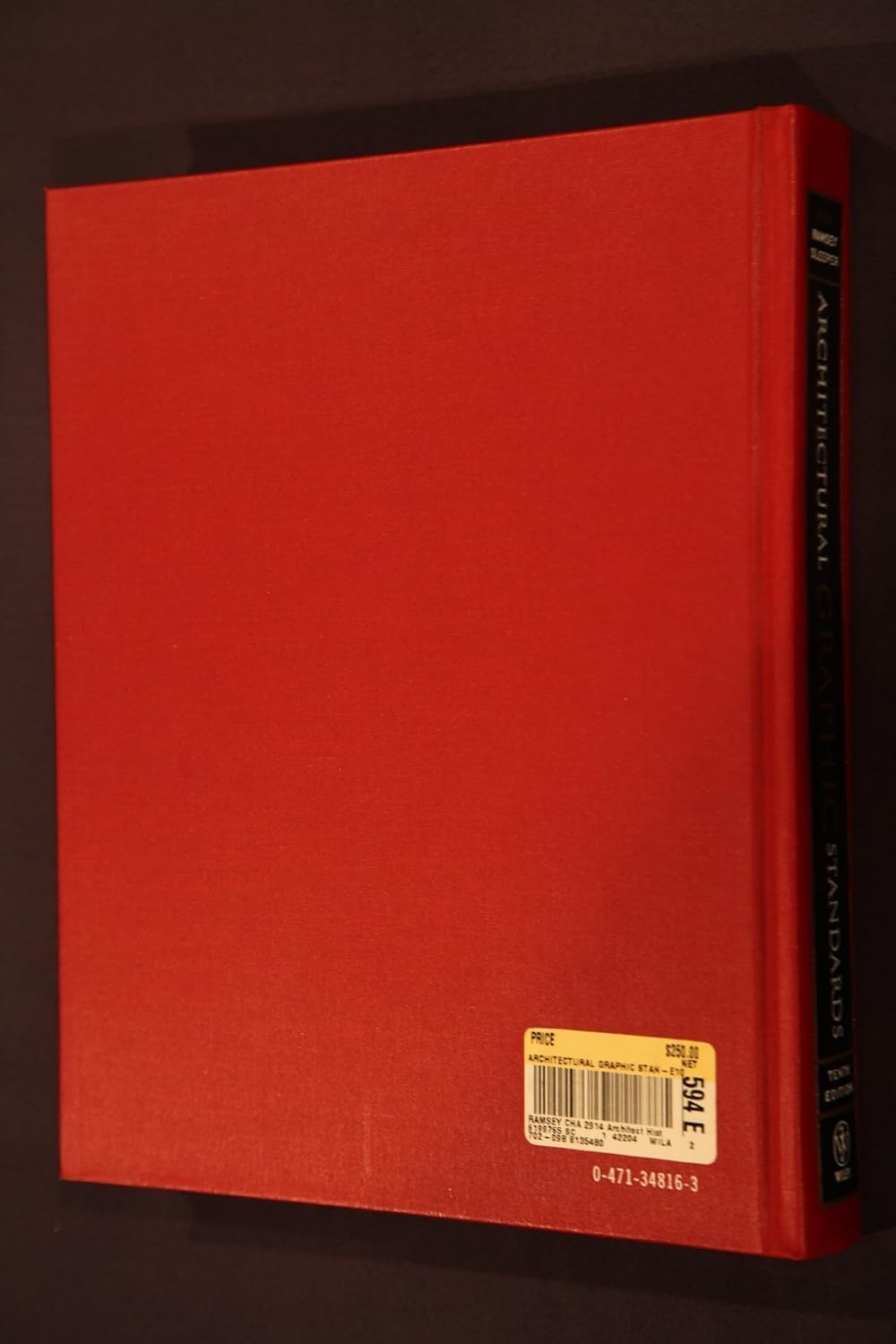 Architectural Graphic Standards – 10th Edition – Used – Mint – 978-0471348160