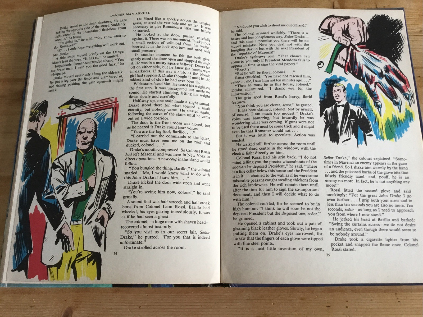 DANGER MAN ANNUAL c mcmlxv 1965 Patrick McGoohan as John Drake Hbk