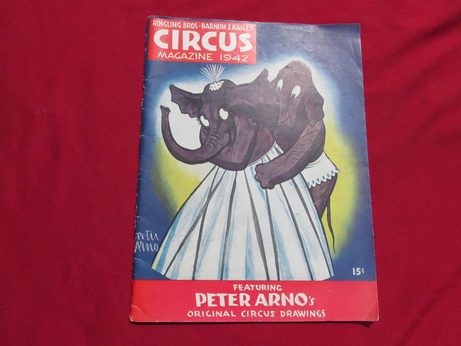 Ringling Bros. Barnum & Bailey Circus Magazine 1942 Peter Arno Art Original