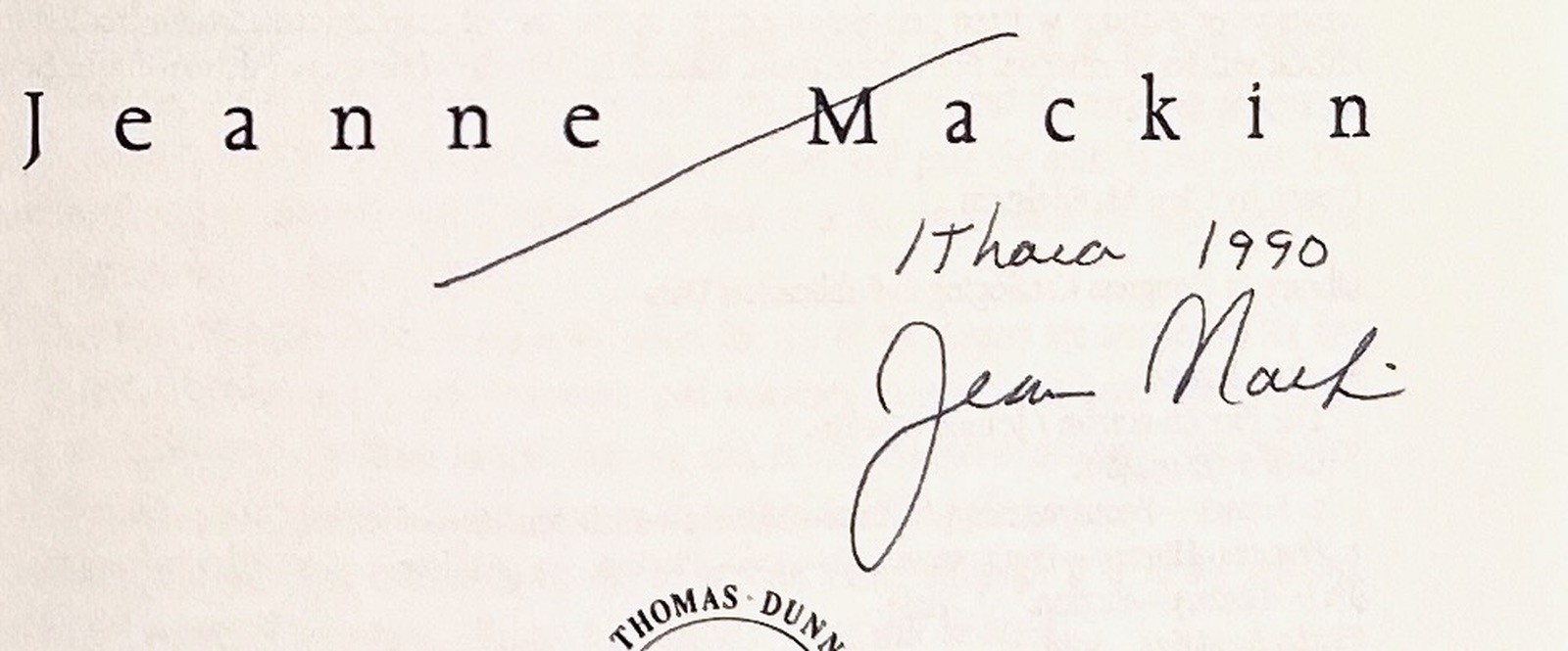 1989 Jeanne Mackin THE FRENCHWOMAN author-signed HC French Revolutionary romance