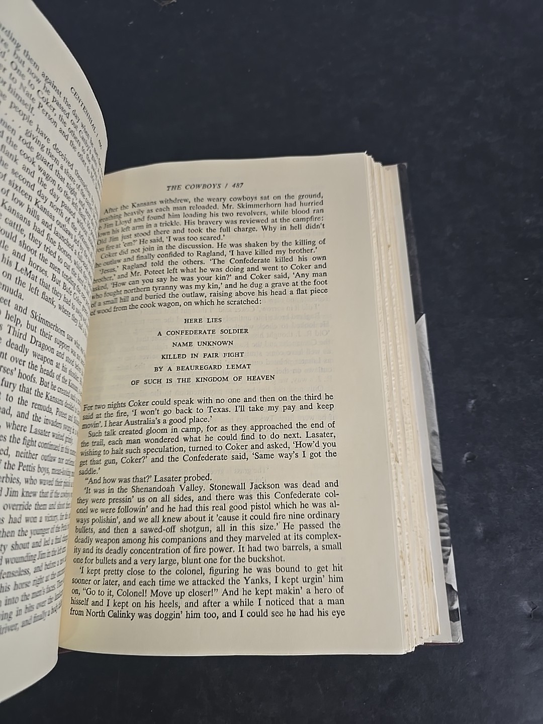Centennial James A. Michener 1974 Hardcover Third Printing DJ Historical Fiction