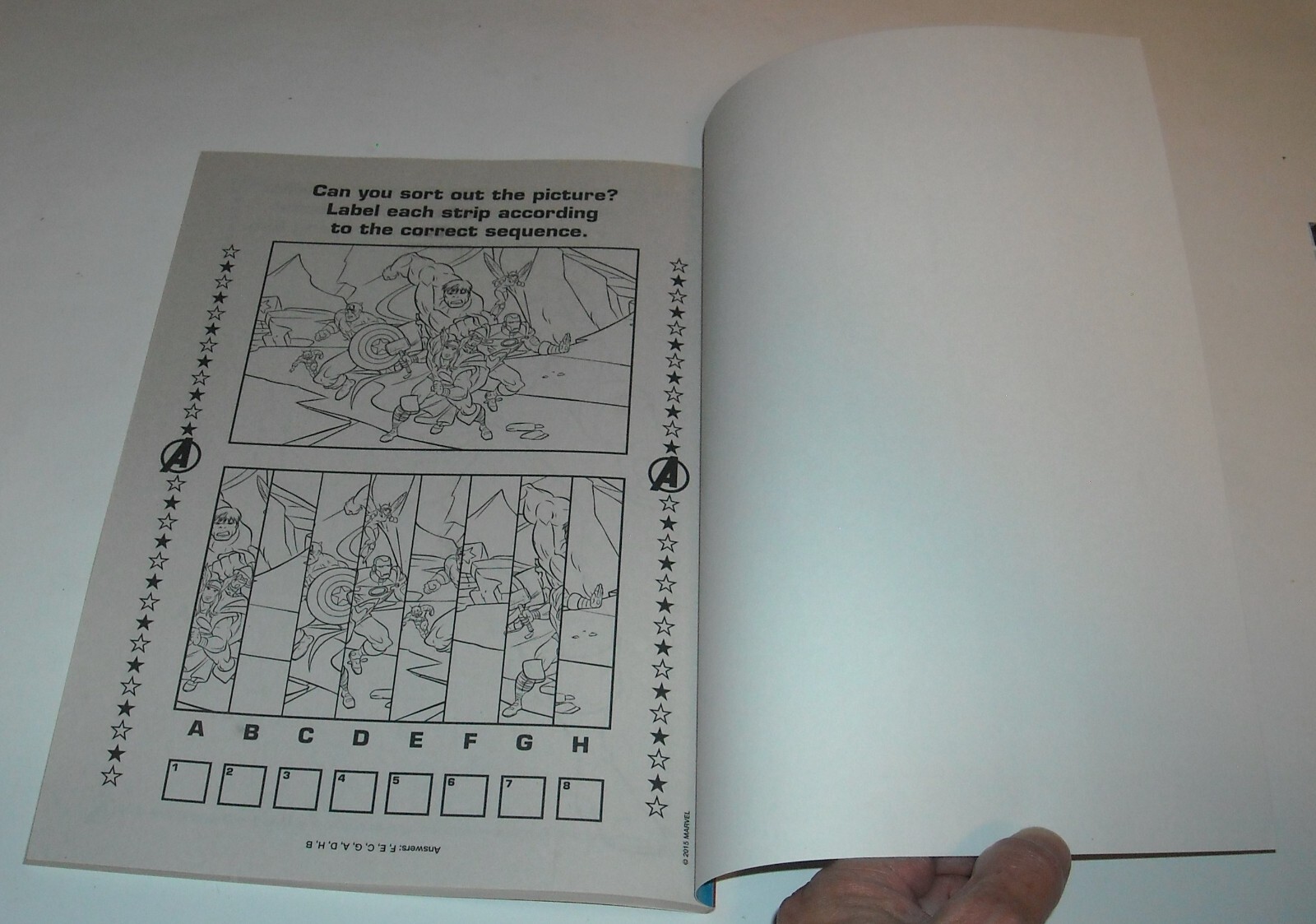 AVENGERS MARVEL COMICS BIG FUN COLOING BOOK 2015 NEW UNUSED with PLAY PACK MIP