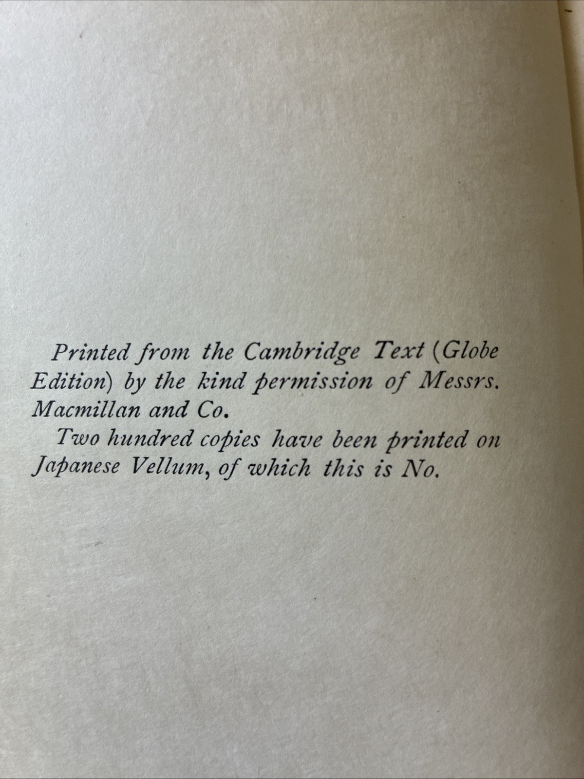Chiswick Shakespeare 1901 THE SECOND PART OF HENRY IV Limited Japanese Vellum