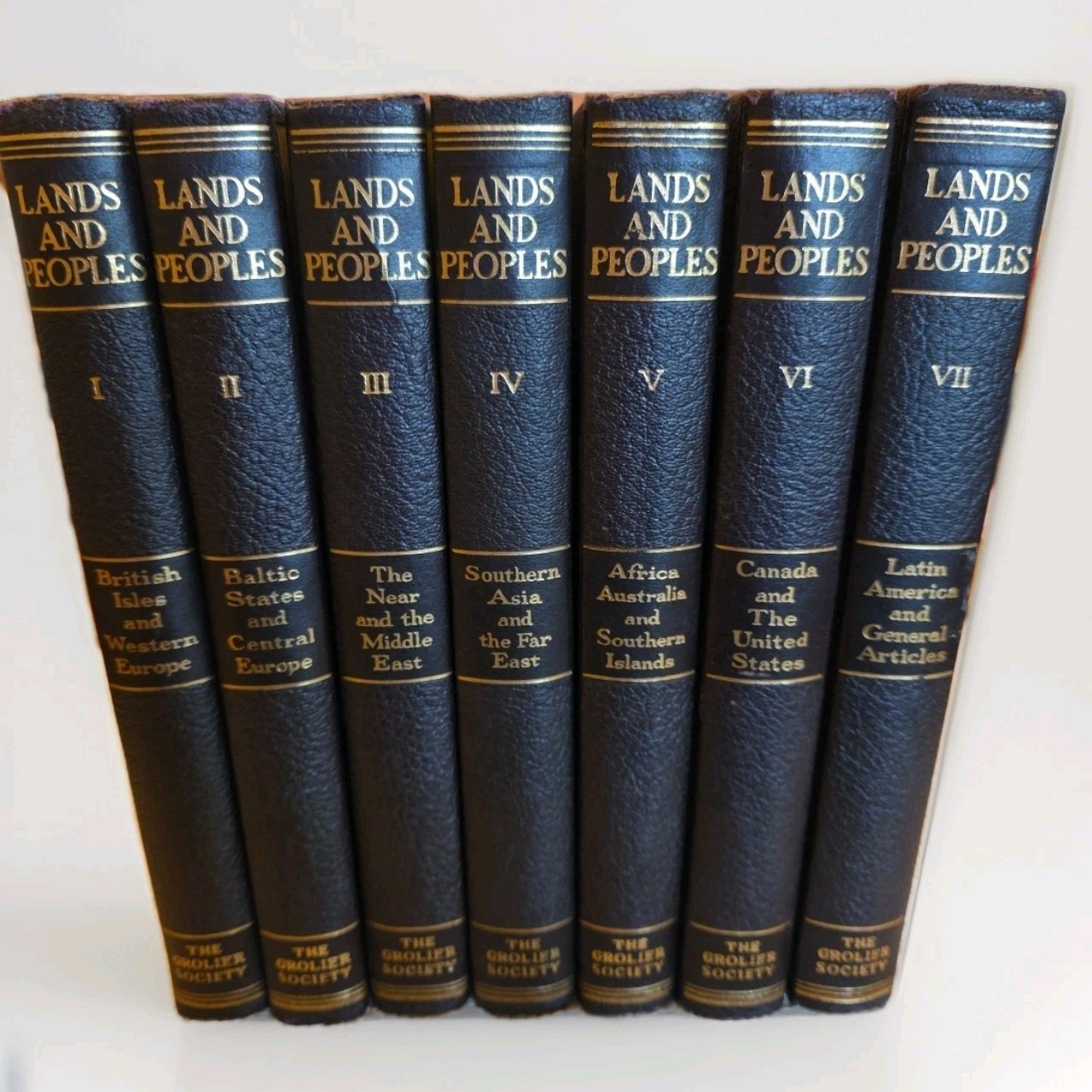 Vintage Lands and Peoples The World in Color Complete 7 Book Set Grolier 1954