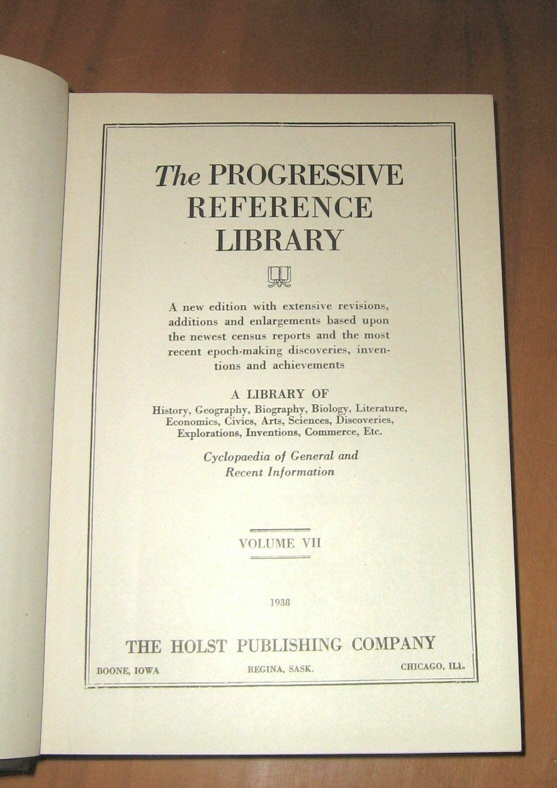 1938 The Progressive Reference Library+Loose Leaf Revision Service,Complete