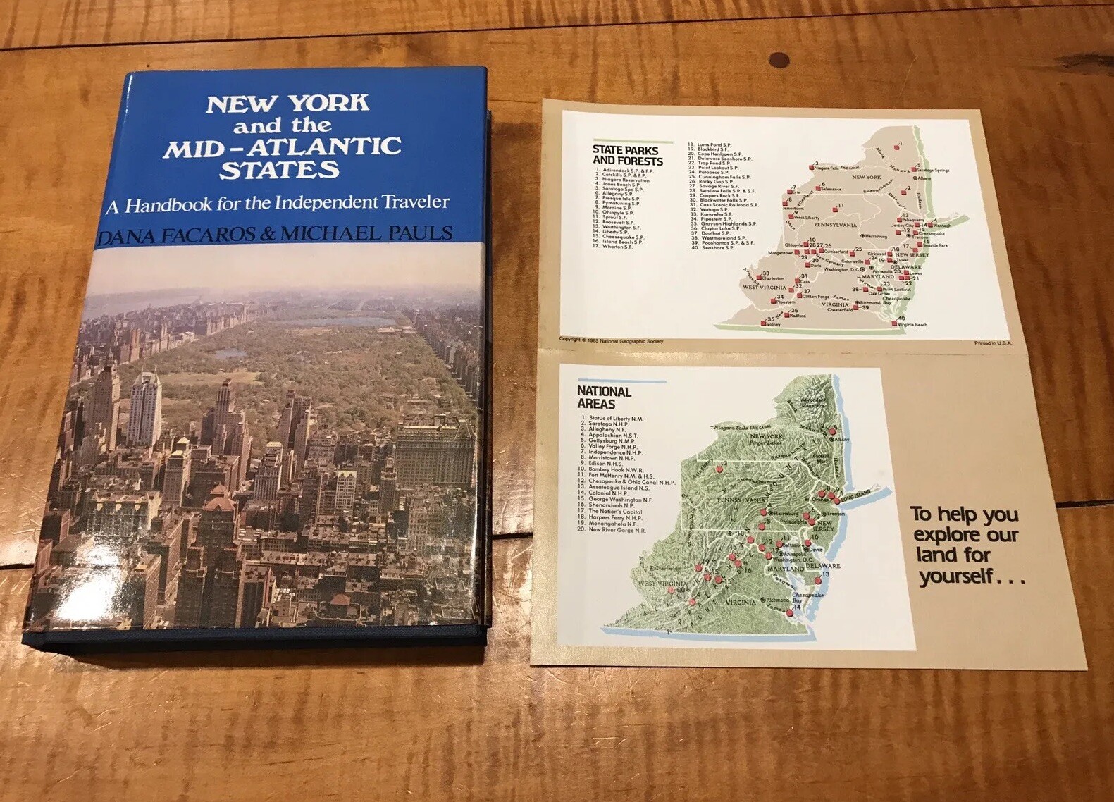 NEW YORK Travel Guide Maps And Handbook Of MID-ATLANTIC STATES 1982 HCDJ VTG