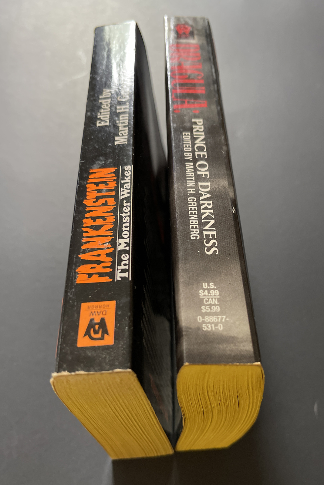 DRACULA & FRANKENSTEIN Horror Anthologies Edit Martin H Greenberg 1st Prints New