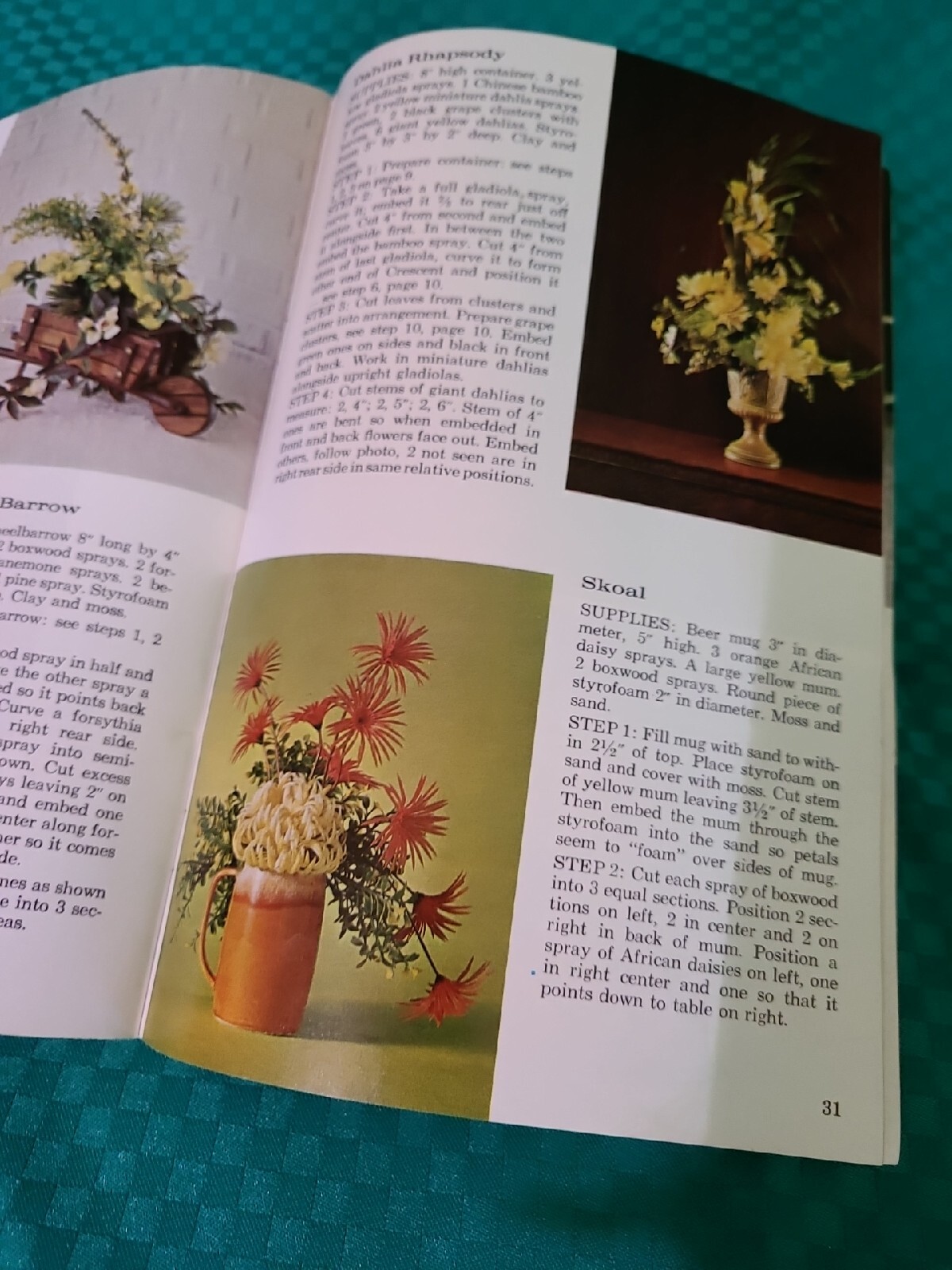 Flower Arranging Made Easy by Gene Taylor 1966 47 page 9×6″ full color booklet