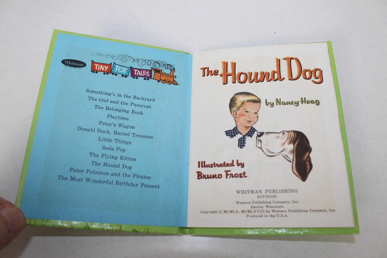 The Hound Dog, A Whitman Tiny Tot Tale, Nancy Hoag, Bruno Frost, 1968