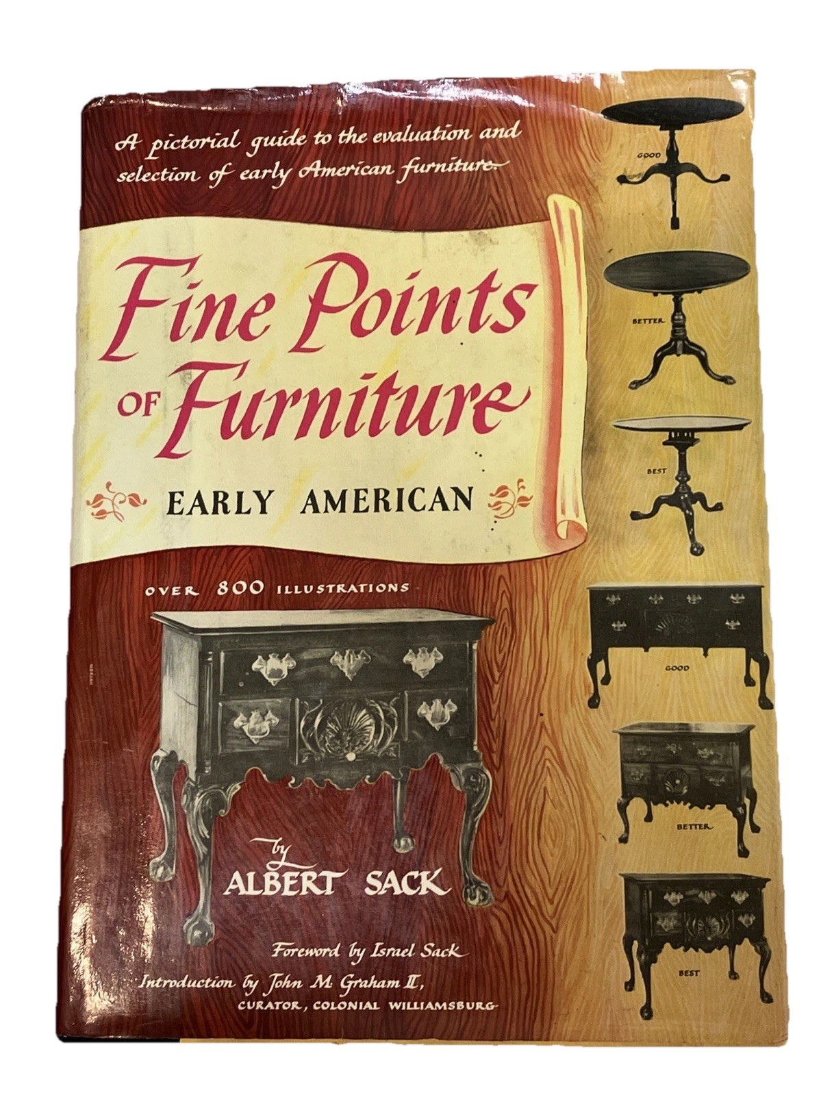 Antique Fine Points of Furniture: Early American by Albert Sack 1979 HC DJ Book