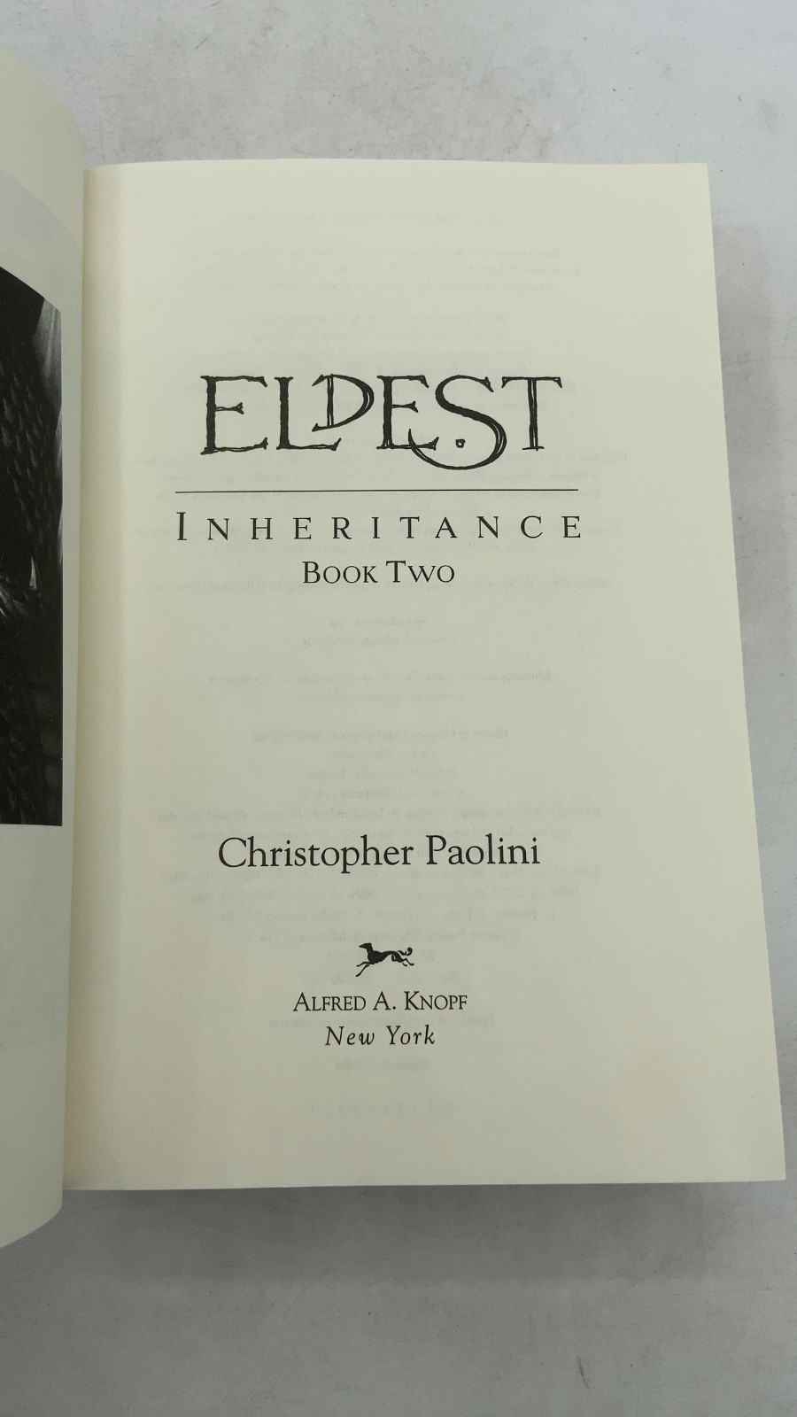 Eldest Christopher Paolini Hardcover Limited Edition 2006