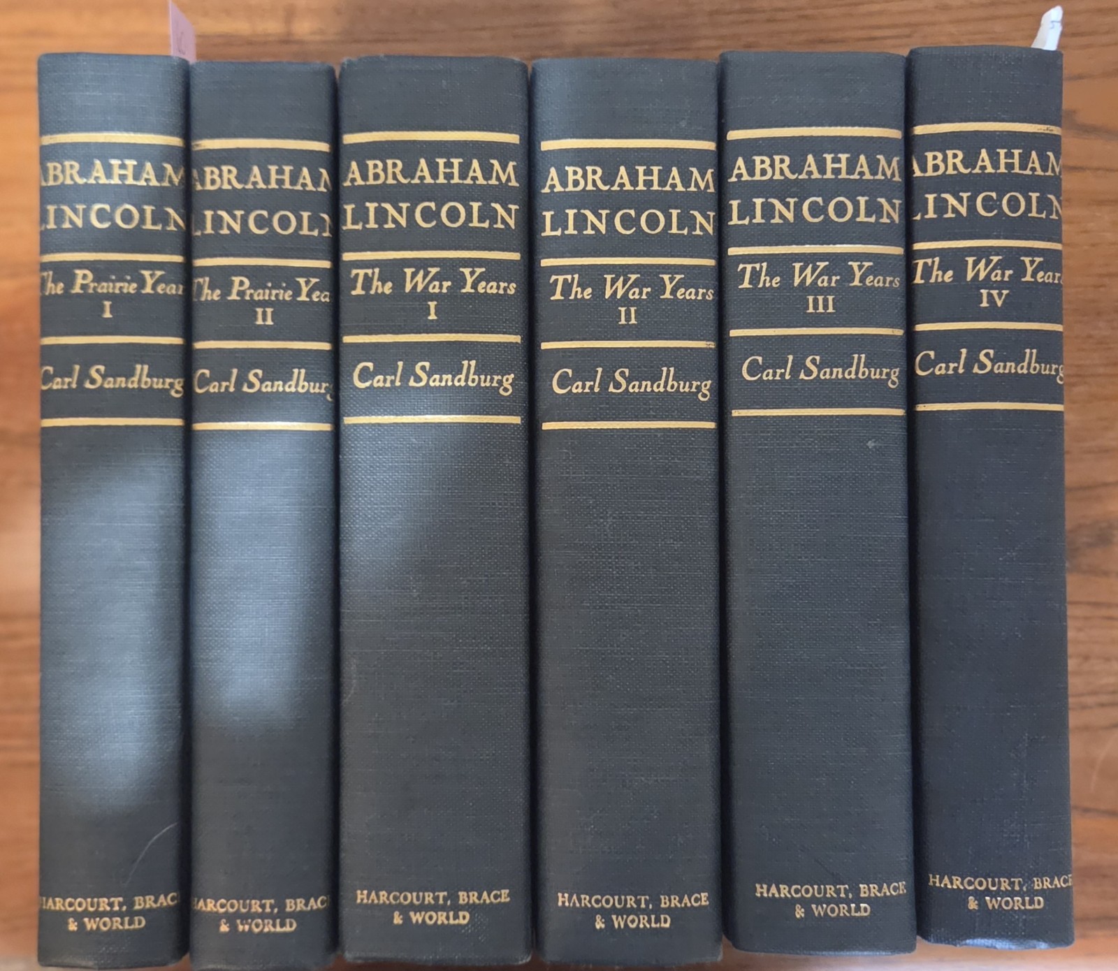 Abraham Lincoln; The Prarie Years And The War Years, 6 Volumes