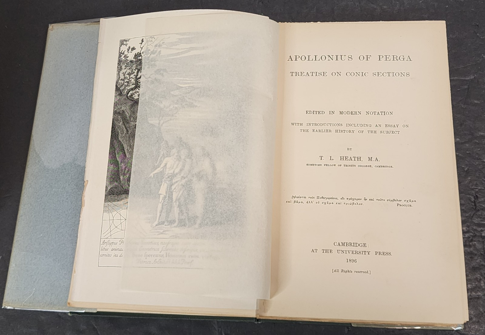 Apollonius of Perga Conic Sections by T. L. Heath 1896 Antique Mathematics HC