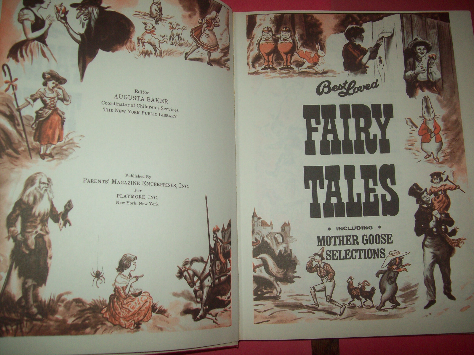 BEST LOVED FAIRY TALES /THE REAL MOTHER GOOSE- TWO LARGE FORMAT HC BOOKS