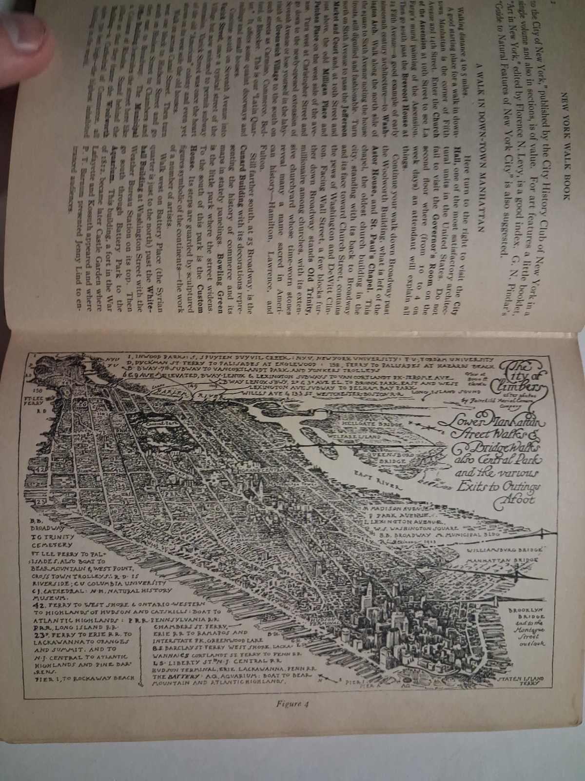 1923 NEW YORK WALK BOOK Raymond Torrey HIKING NJ NY MAPS