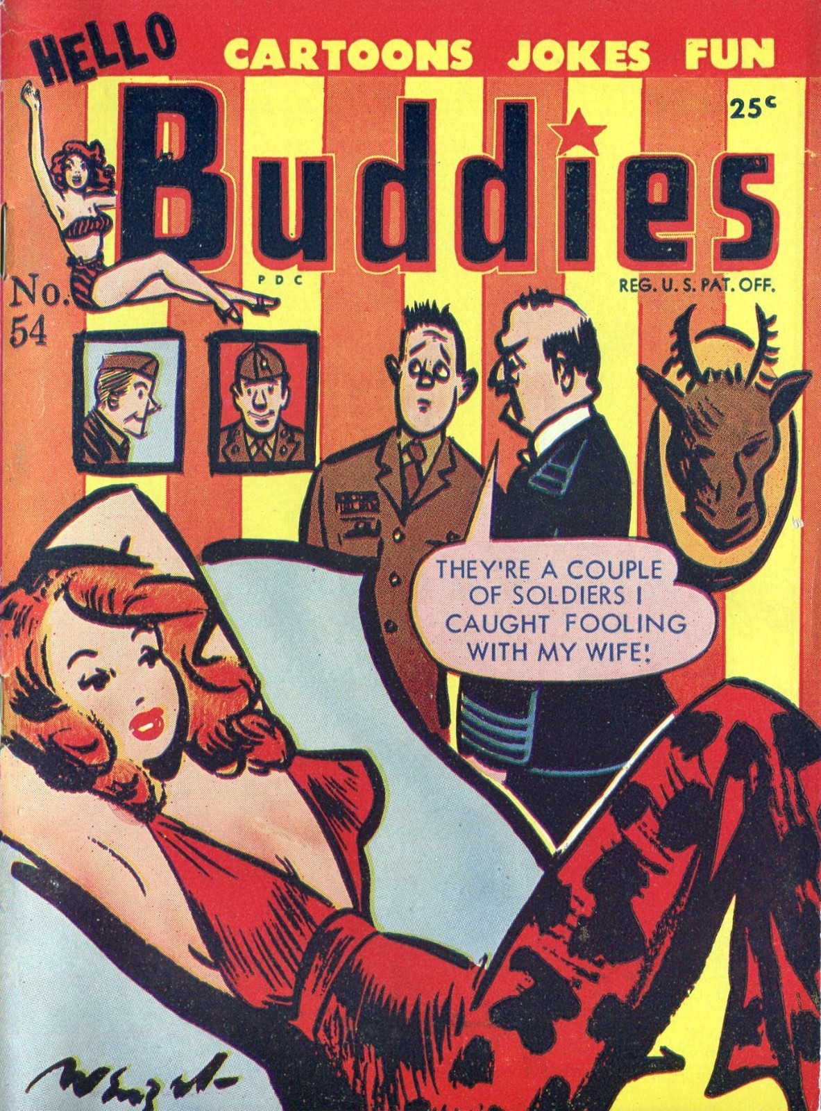 Hello Buddies – Sexy Girls Saucy Racy Comics Magazine – 61 old Issues on USB