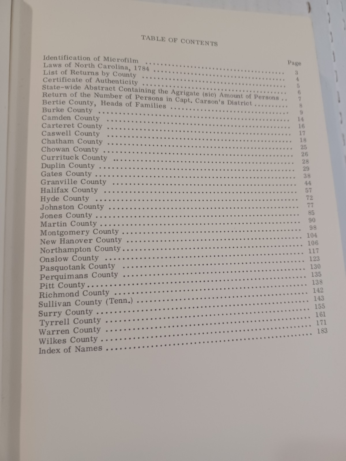 State Census of North Carolina 1784-1787, history / genealogy / reference