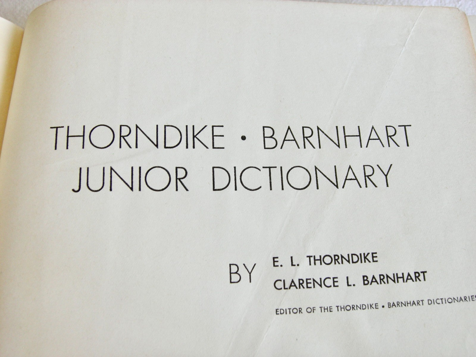 Thorndike Barnhart Junior Dictionary,Children’s Reference Book-1952-HC-EXC