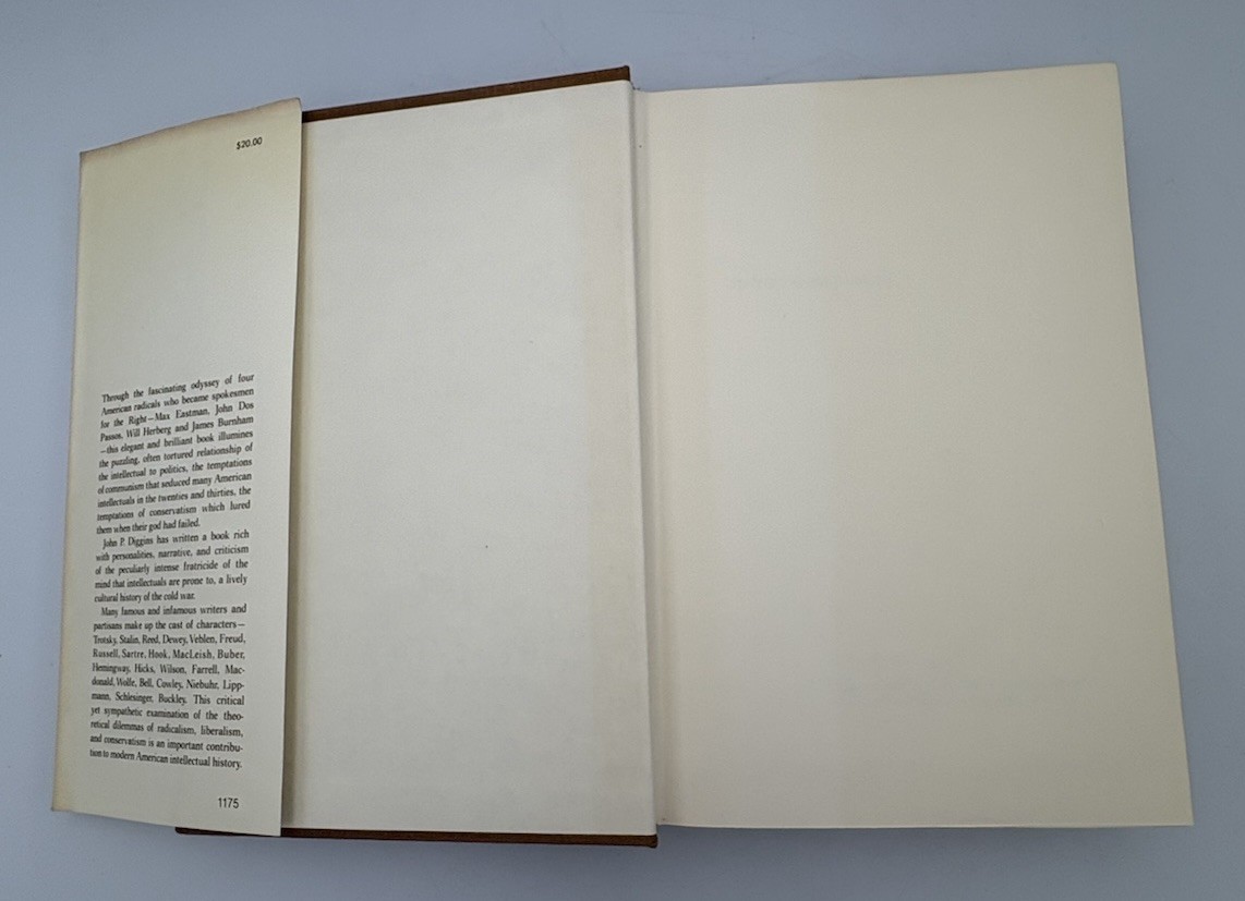 Up From Communism Conservative Odysseys…By John P. Diggins (1975) 1st Ed. HC DJ