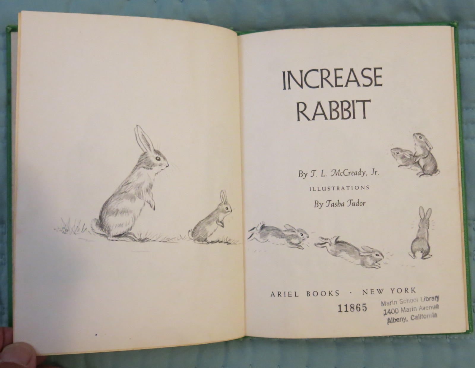 Increase Rabbit – Illustrations by Tasha Tudor 1958 – Ex-Lib HB 1st ed.