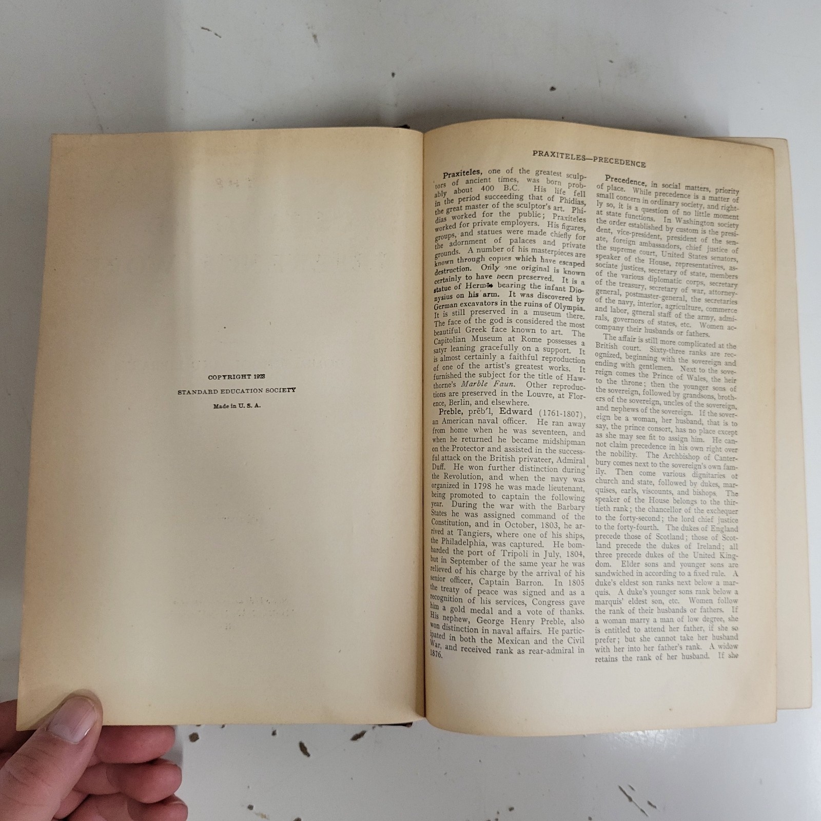 The Standard Reference Work Vol 1-10 + Loose Leaf Service 1923-24 Encyclopedia