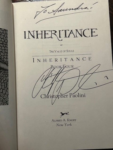 Inheritance by Christopher Paolini Signed 2011 1st Edition Autographed
