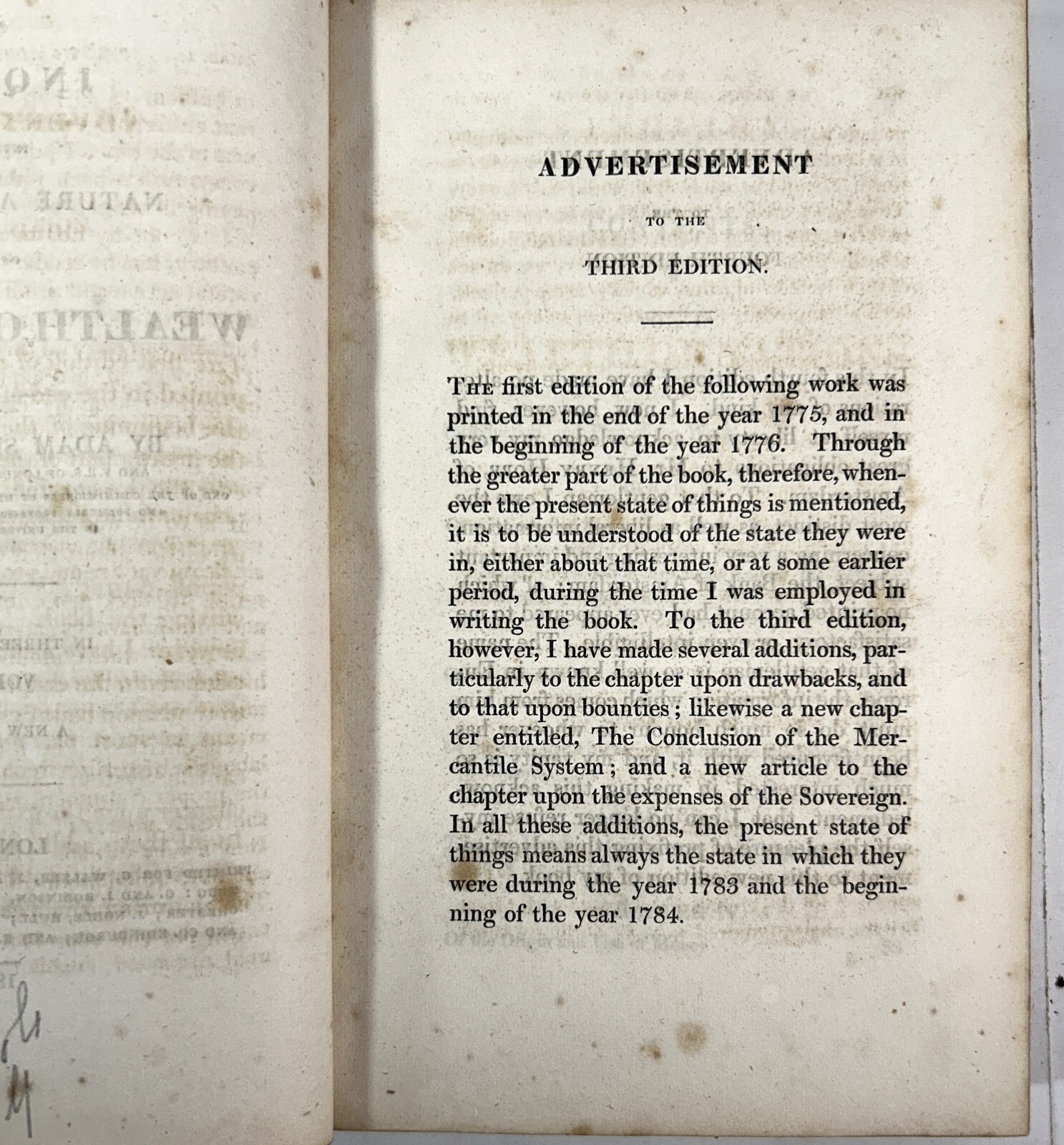 Set of 3 The Wealth of Nations by Adam Smith 1822 Antique Hardcovers
