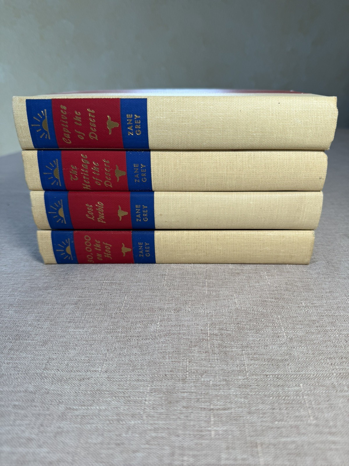 Zane Grey Lot 4 Books Heritage Desert Captives Lost Pueblo 30,000 Walter Black