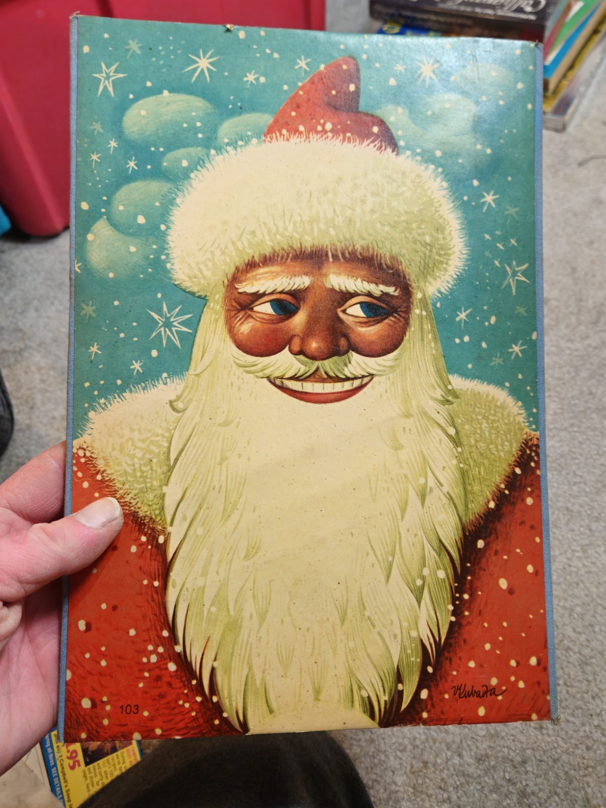 ARTIA PRAGUE SANTA CLAUS 1961 Christmas Pop up