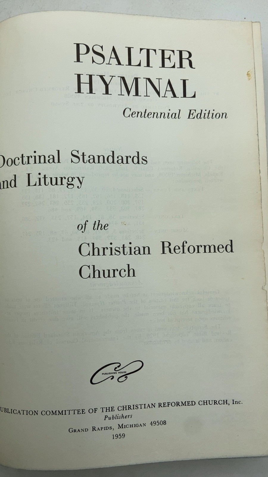 Psalter Hymnal: Centennial Edition Publication Committee of the Christian Ref…