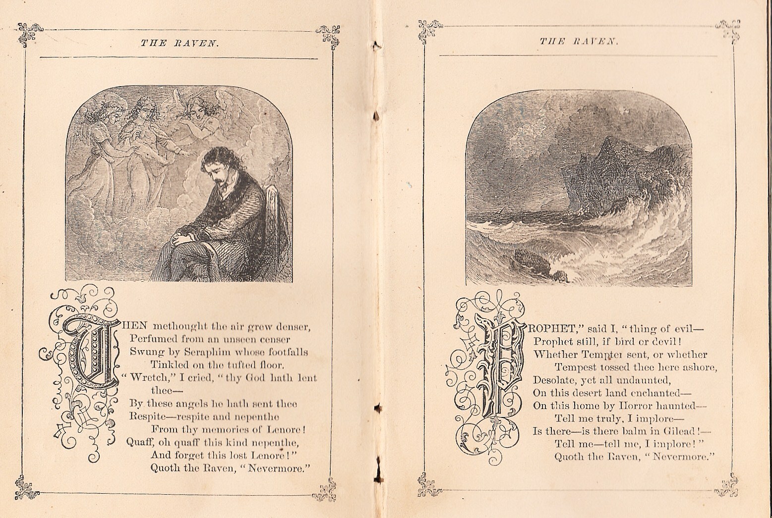 THE RAVEN (1870) EDGAR ALLAN POE, W. JENNINGS DEMOREST, 1ST SEPARATE EDITION