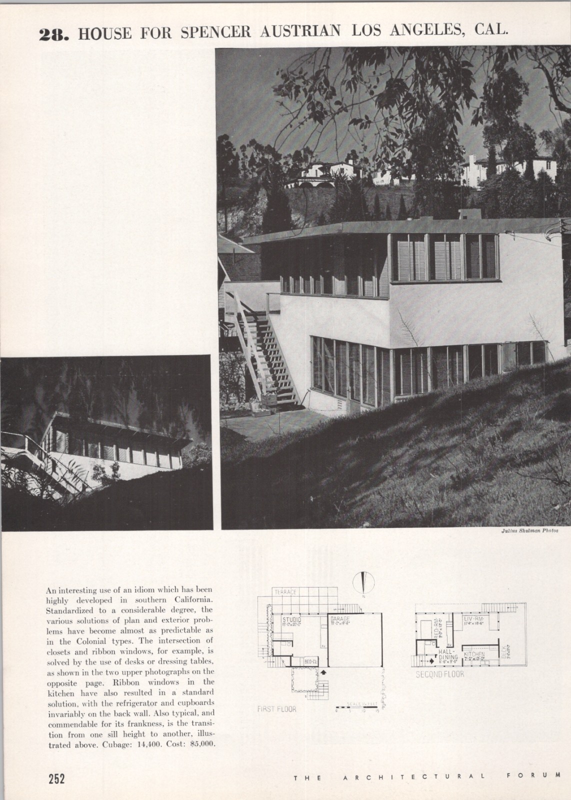 1939 Article * Spencer Austrian House 3056 Landa St Los Angeles Raphael Soriano