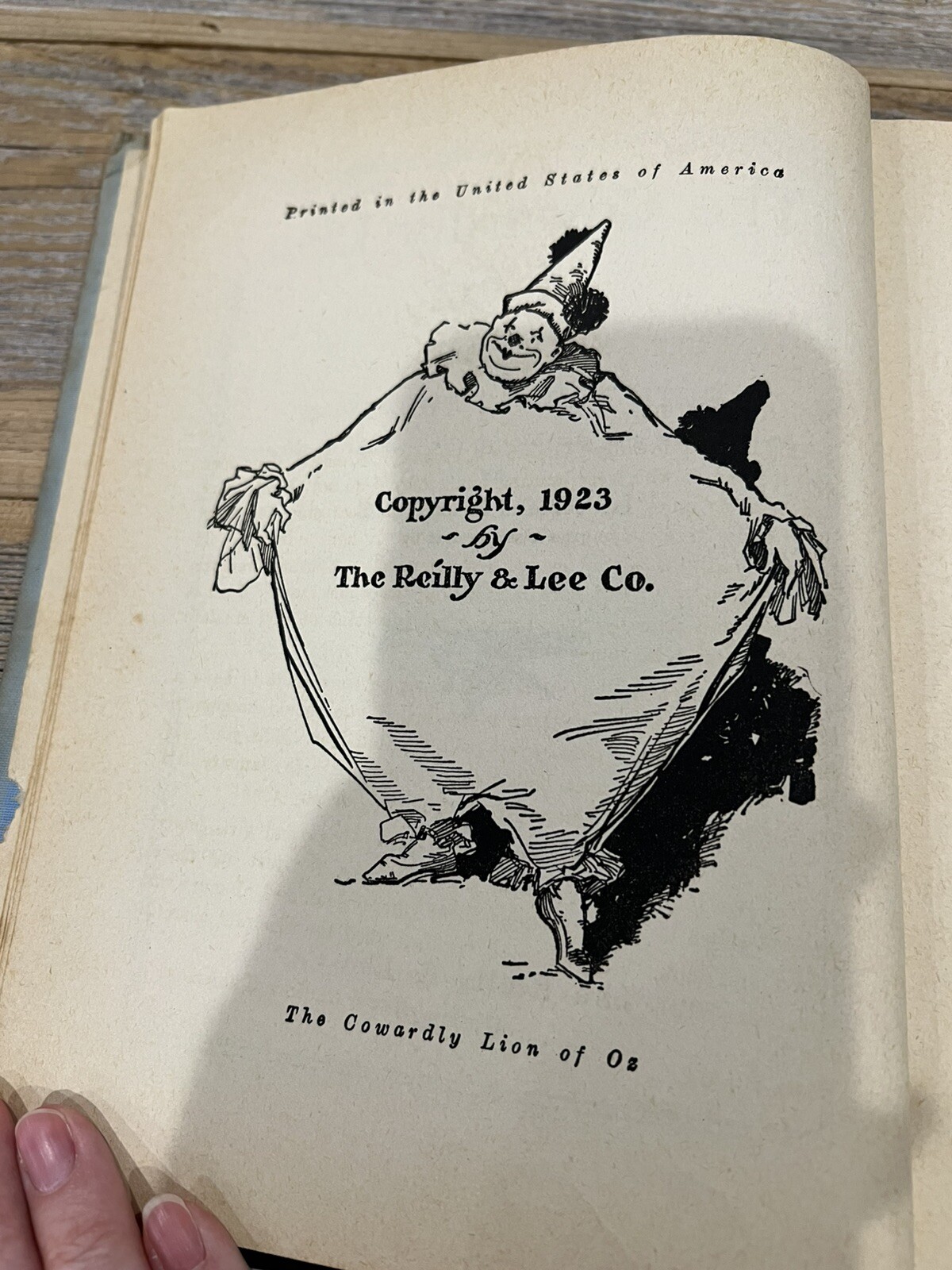 The COWARDLY LION of OZ – Ruth Plumly Thompson 1923 HC