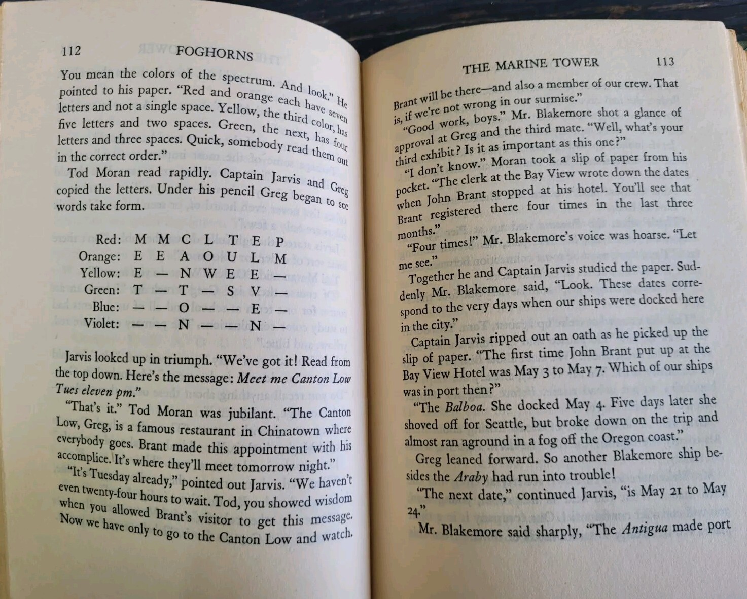Foghorns, A Story Of The San Francisco Front, Howard Pease, 1945 Antique Book
