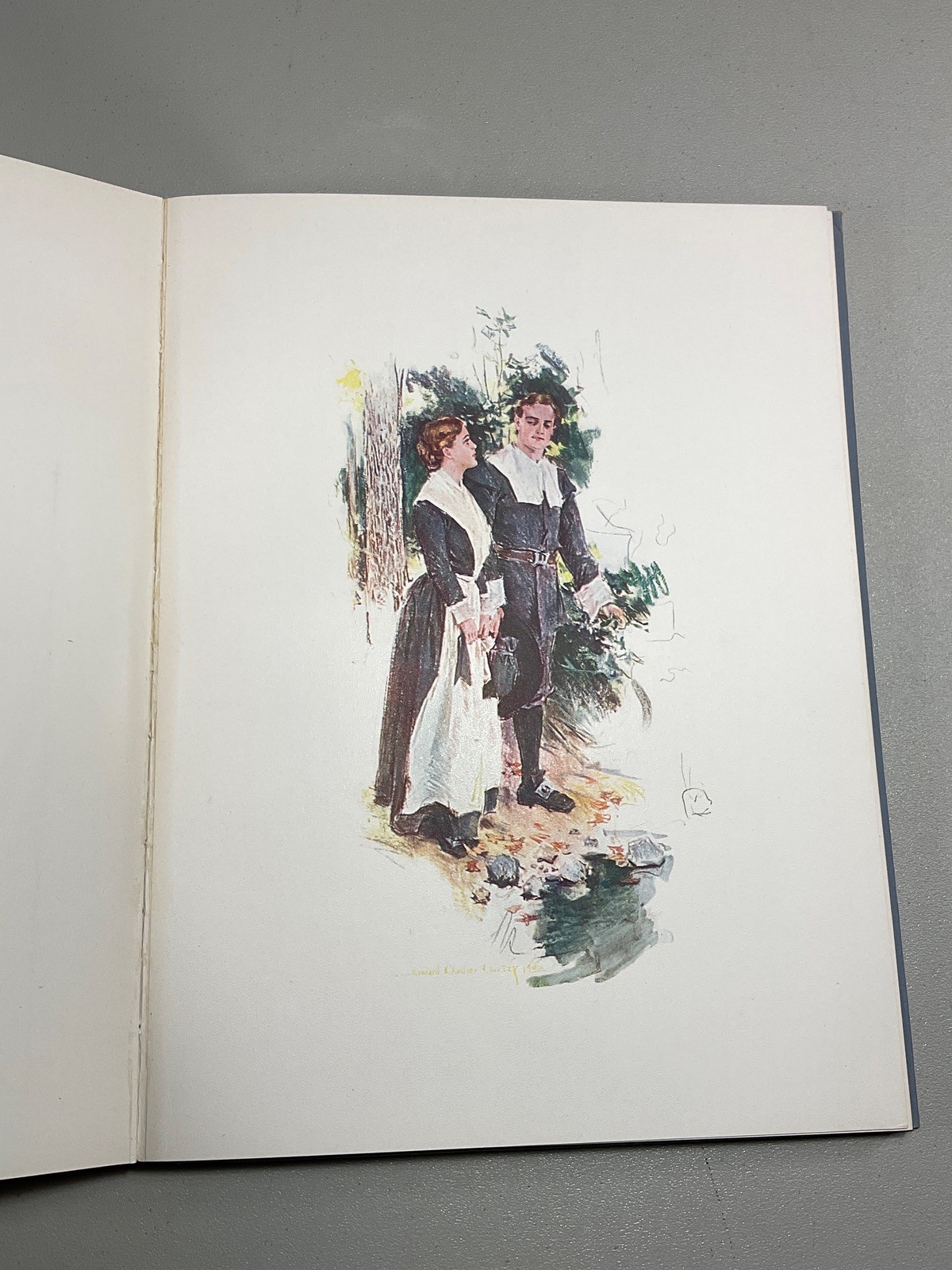 Courtship of Miles Standish Longfellow 1903 Christy Illustrated – Pilgrim Tale
